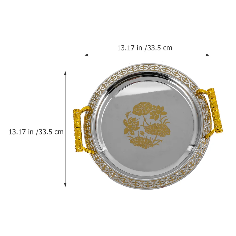 

European Style Tea Tray Snack Plate Dessert Serving Platter Decorative Candy Holder Dry Fruit Storage Vanity Dish