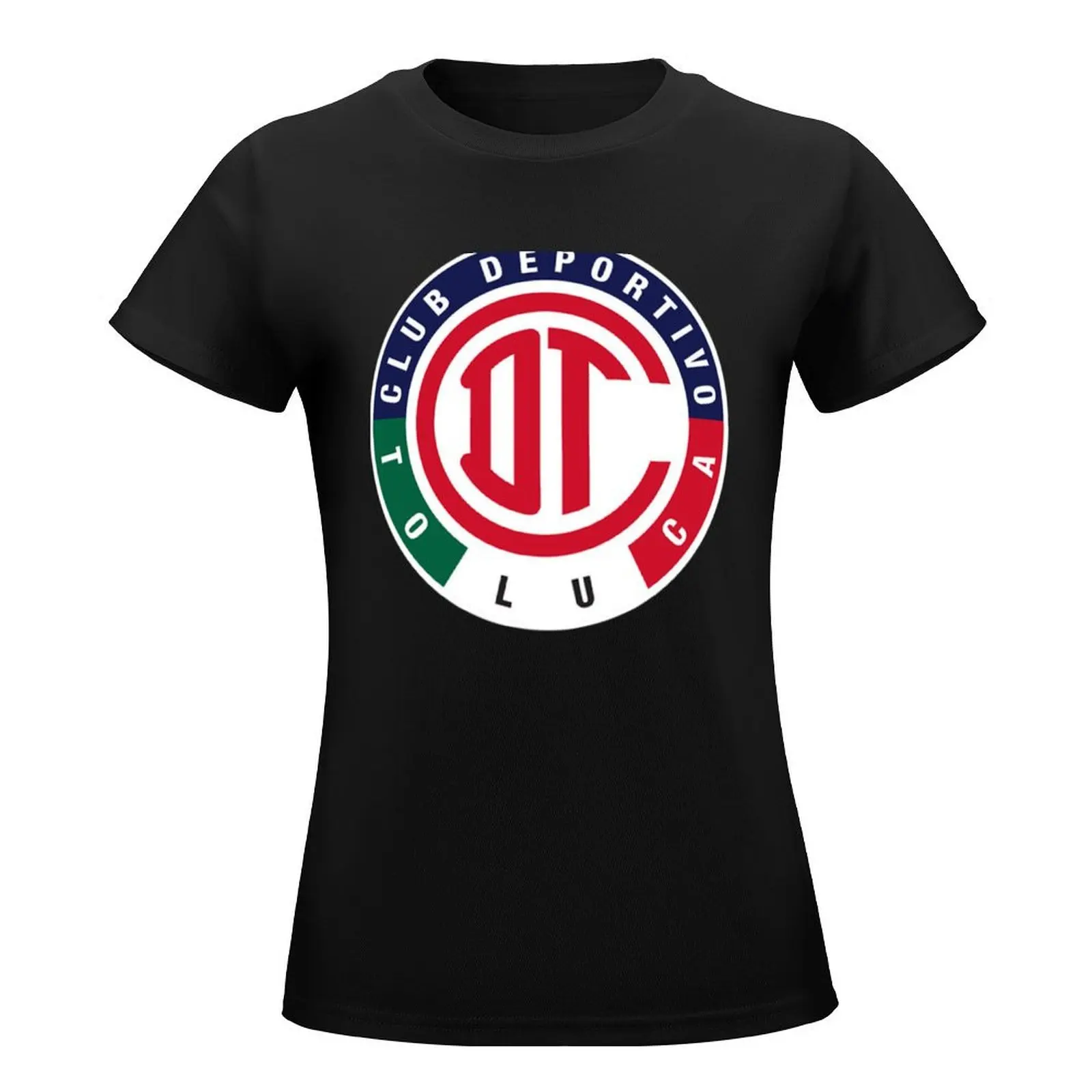 Logo of Deportivo Toluca FC T-Shirt tops vintage clothes Female clothing T-shirt Women