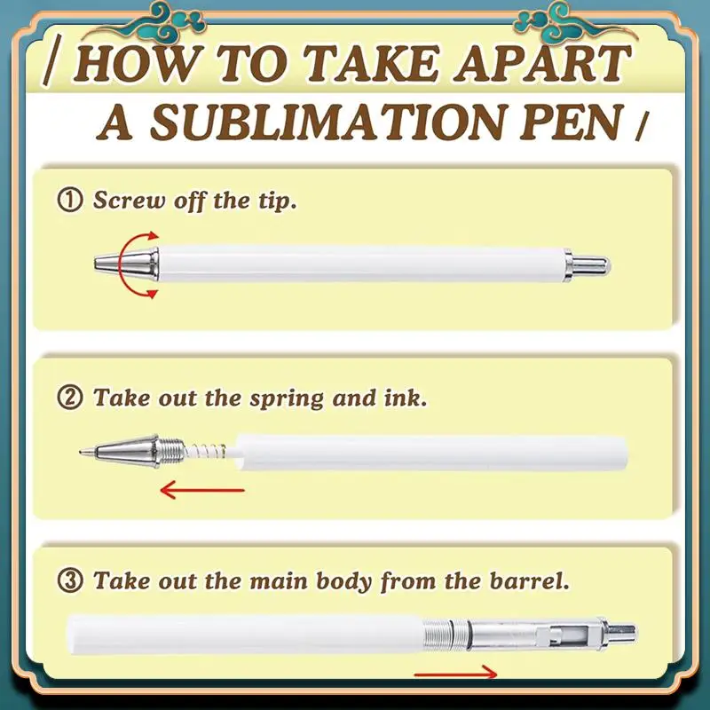 (Новинка) - 30 упаковок сублимационных ручек, пустые с термоусадочной пленкой, алюминиевая персонализированная сублимационная ручка по индивидуальному заказу для офиса своими руками, школы
