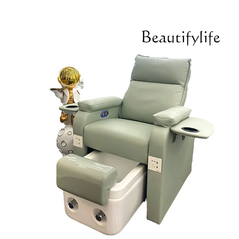 Nail Art Sofa Foot Bath Chair Eyebrow Eyelashes Foot Bath Sofa Foot Beauty Salon Electric Massage Reclining Chair