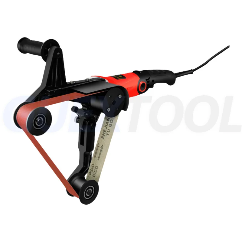 Elektrische riem schuurmachine ronde pijp tekenmachine riem schuurmachine roestvrij staal externe ronde pijp polijstmachine voor roestvrijstalen pijpen / gebogen pijpen / weling littekens / metalen pijpen