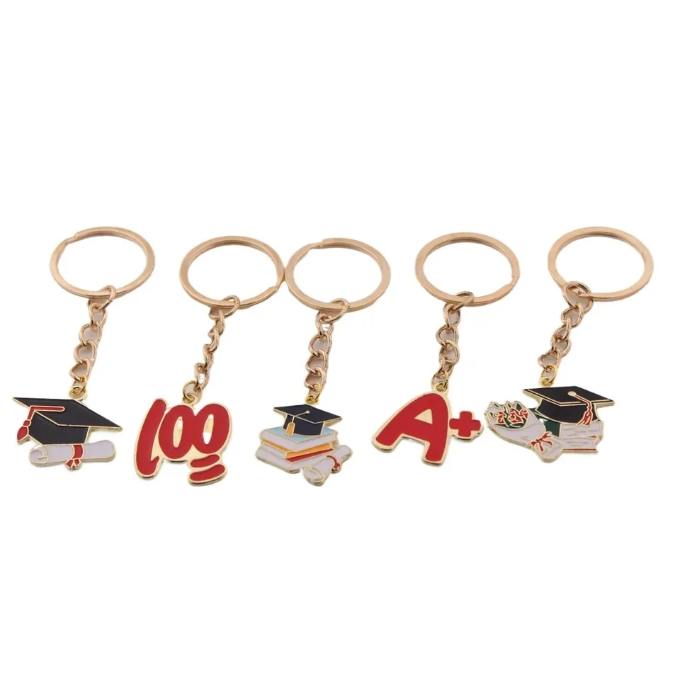 الإبداعية قبعة البكالوريوس قلادة المفاتيح فستان أكاديمي Keyrings للطلاب حقيبة يد سحر حفل التخرج اكسسوارات هدية #1