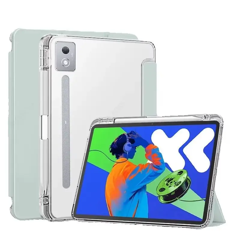For Xiaoxin Pad Pro 12.7 2025 2023 Case With Pen Holder For Xiaoxin Pad Pro GT 11.1 12.1 Cover Trifold Soft Back Stand Tablet