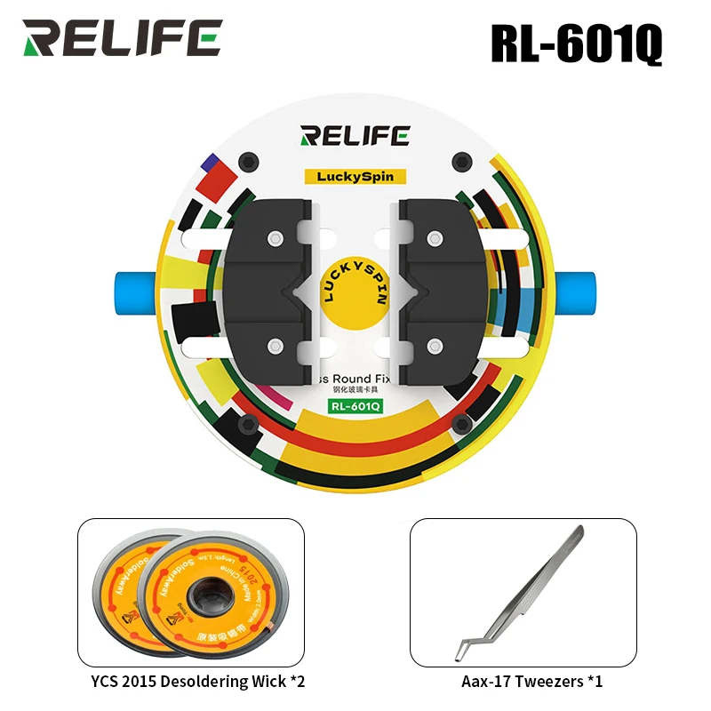 RELIFE RL-601Q Heat Resistant Glass Clamp Anti Static Easy Cleaning for Phone Motherboard CPU Chip Repair Clamping Hand Tools
