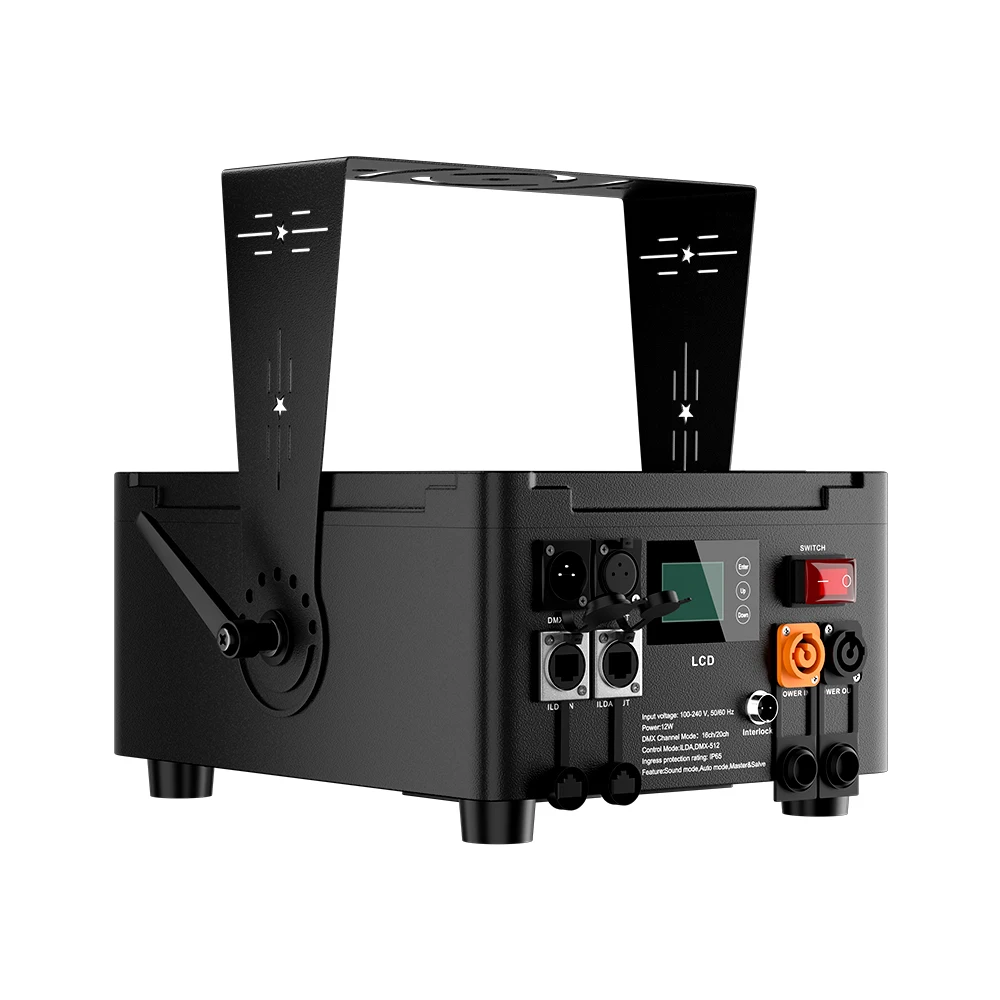 CONSTELLASER 25KPPS 12W Waterproof IP65 RGB Animation Laser Light APP Conctrol Touch Screen Menu for Dj Disco Outdoor Concert