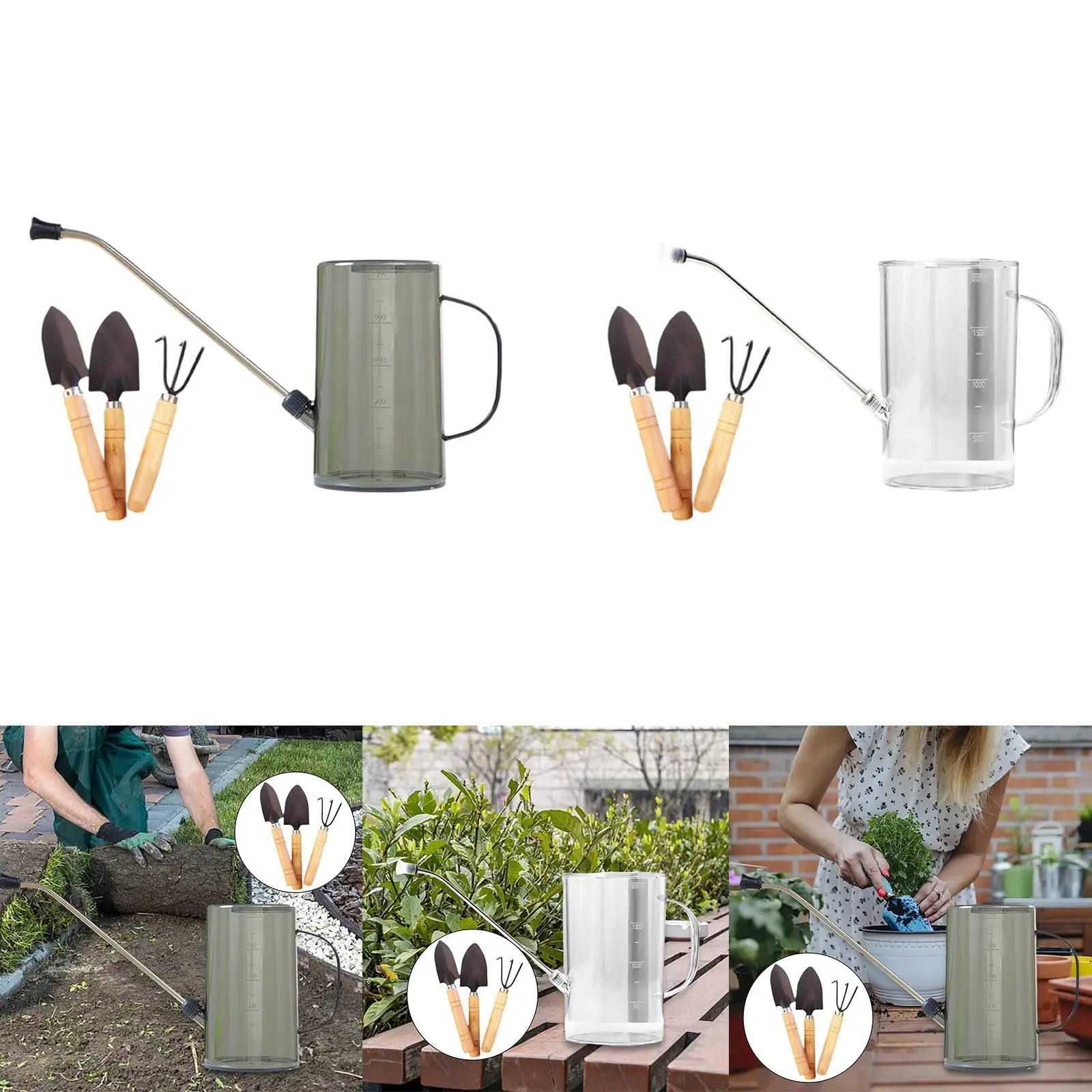 Watering Can for Indoor and Outdoor Plants with Enlarged Fill Port Reusable Leakproof Lightweight 1L Pot for Apartment Balcony
