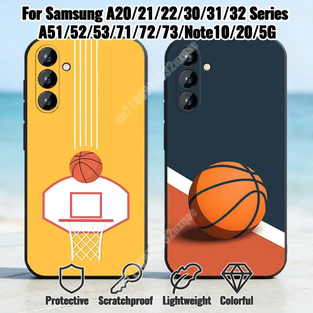 

Basketball Sport Passion Phone Case for Samsung Galaxy A73 72 71 70 A32 31 30 S 5G 4G A13 A12 TPU Cover