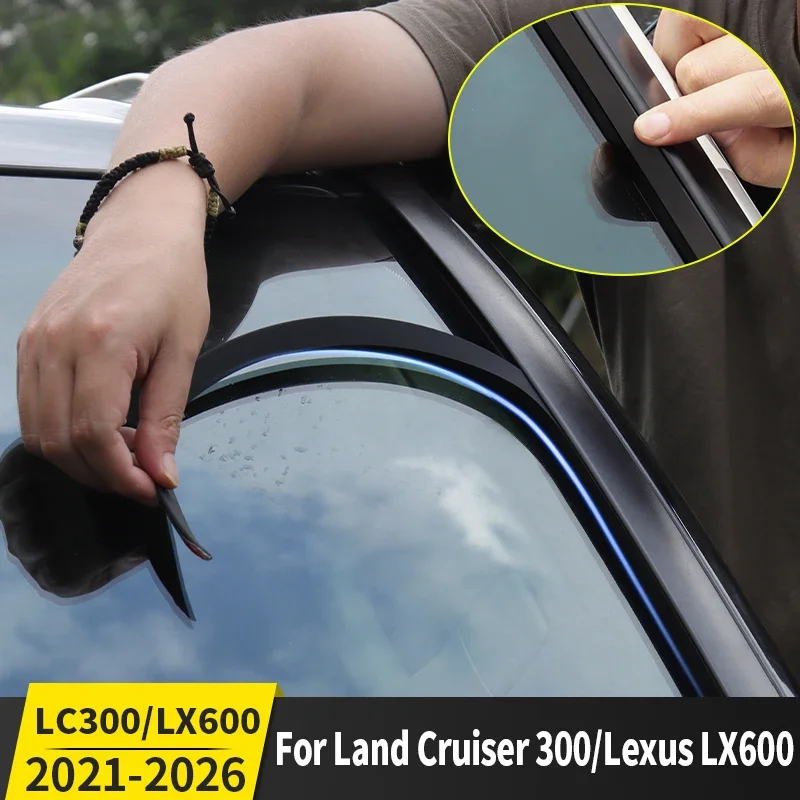 Front windshield sealing strip,For 2021-2026 Land Cruiser LC300,Lexus LX600  Sound insulation Dustproof Rubber strip Accessories