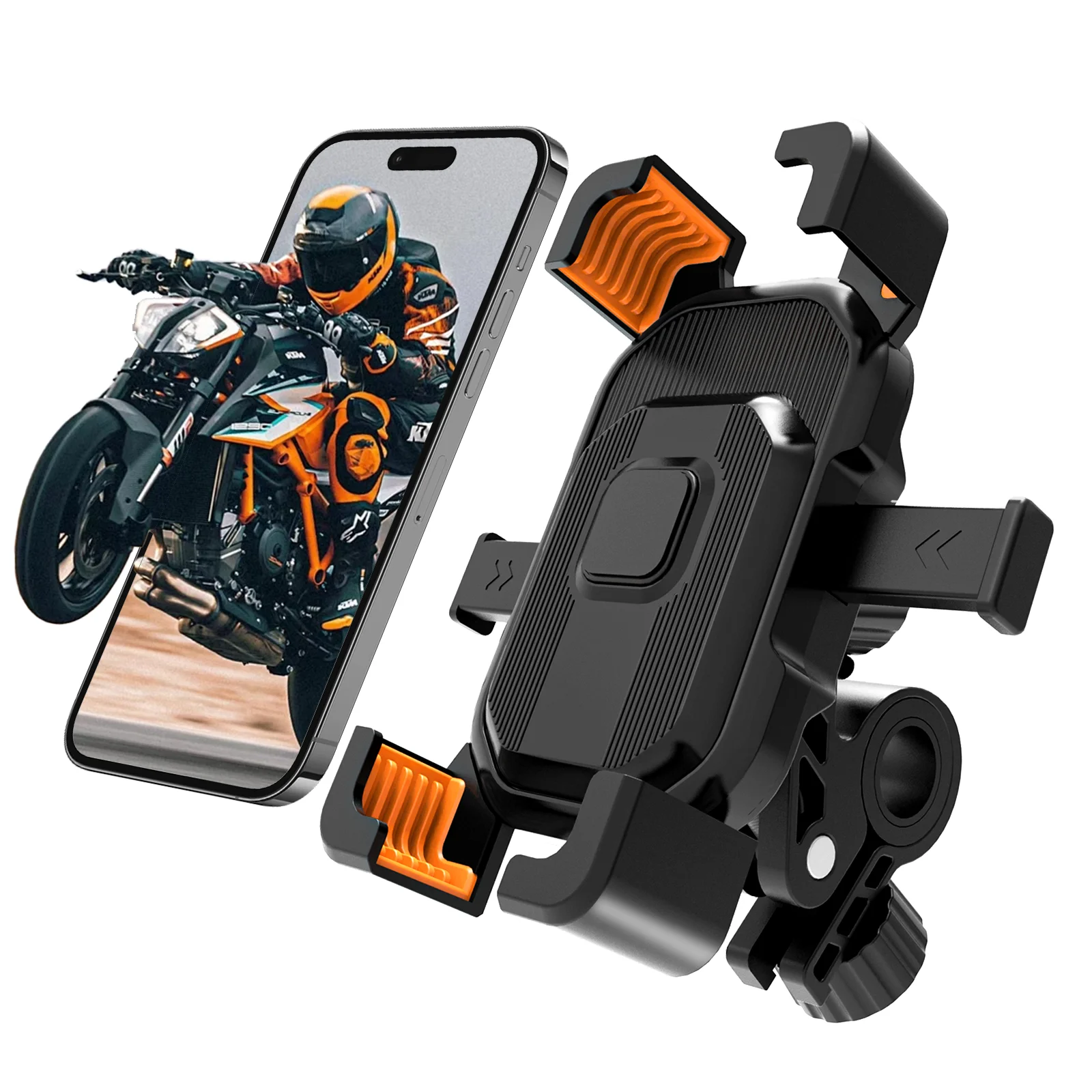Bicycle Phone Holder 360° Rotatable Universal Non-slip Bicycle phone Stand for 4.7-7 inch Mobile Phone Stand Shockproof Bracket