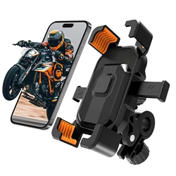 Bicycle Phone Holder 360° Rotatable Universal Non-slip Bicycle phone Stand for 4.7-7 inch Mobile Phone Stand Shockproof Bracket