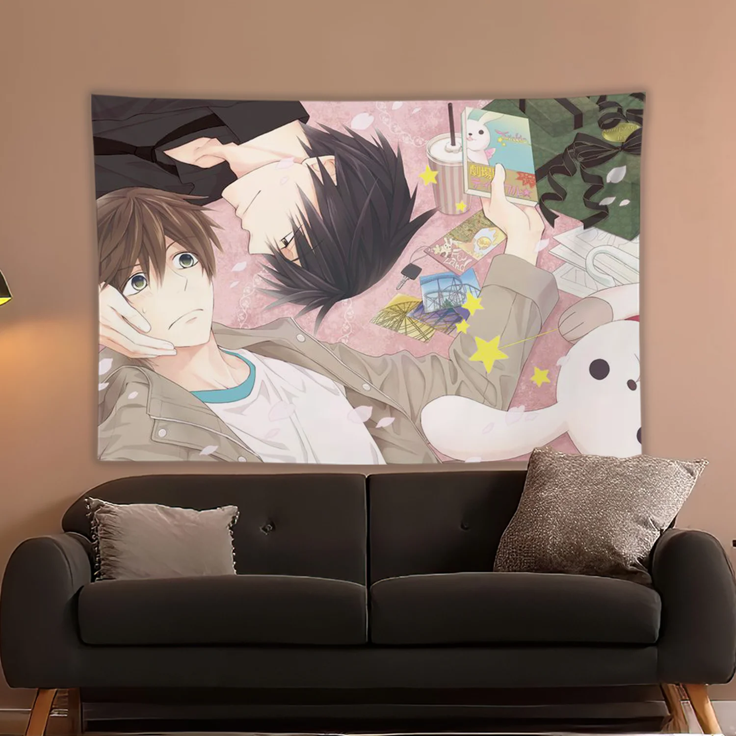 انمي ياباني BL الحب Sekai-ichi Hatsukoi الكرتون قماش مزخرف جداري ديكورات جدرانية بوهو ديكور المنزل لغرفة النوم غرفة المعيشة