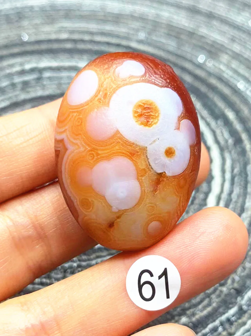 Natural Agate Alxa Gobi Eye Mineral Specimen, Energy Crystal, Chakra Reiki Healing A4 - view 4
