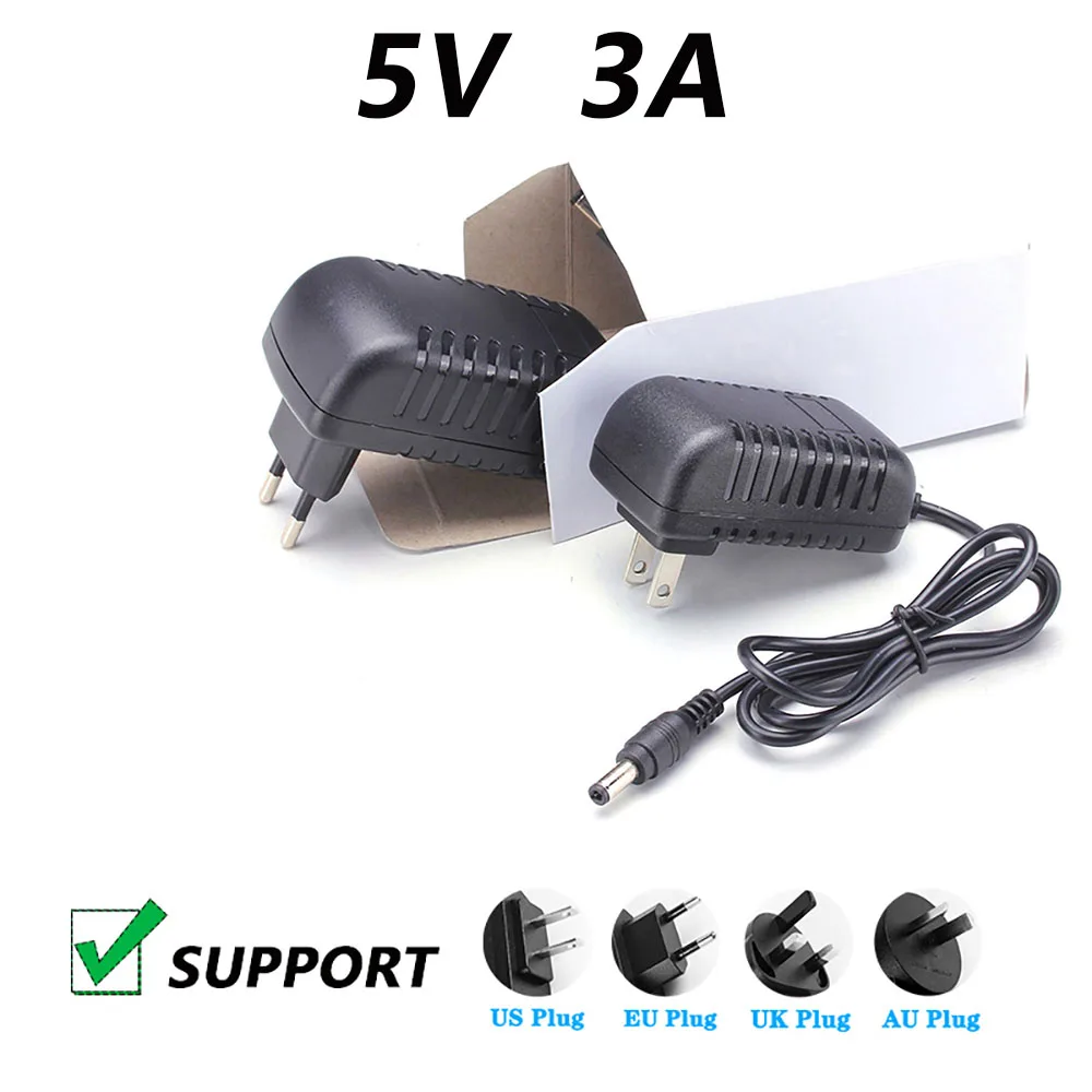 Hochwertiges AC 100V-240V 5V 3A DC L-Typ Öffnung 3,5*1,35MM Europa Netzteil für Strom in DC für Orange Pi AU Stecker