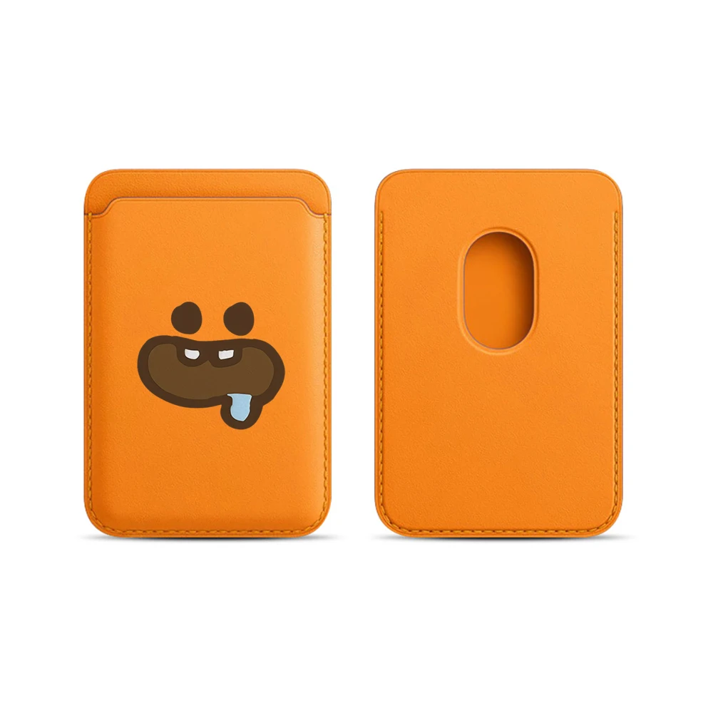 Foodie Cartoon Leder-Kartenetui Handyhülle Kartenhalter für Magnetische Hülle Geeignet für alle iPhone Magsafe Karten-Handy-Rückseiten-Taschen – Detail 10