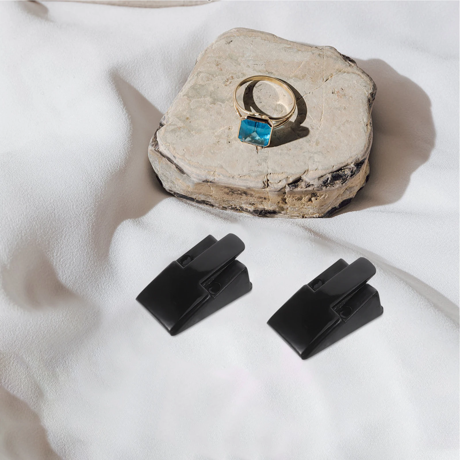 

20pcs Minimalist Plastic Ring Display Stand Durable Compact Jewelry Organizer Wedding Vendor Finger Holder Black Small Cactus