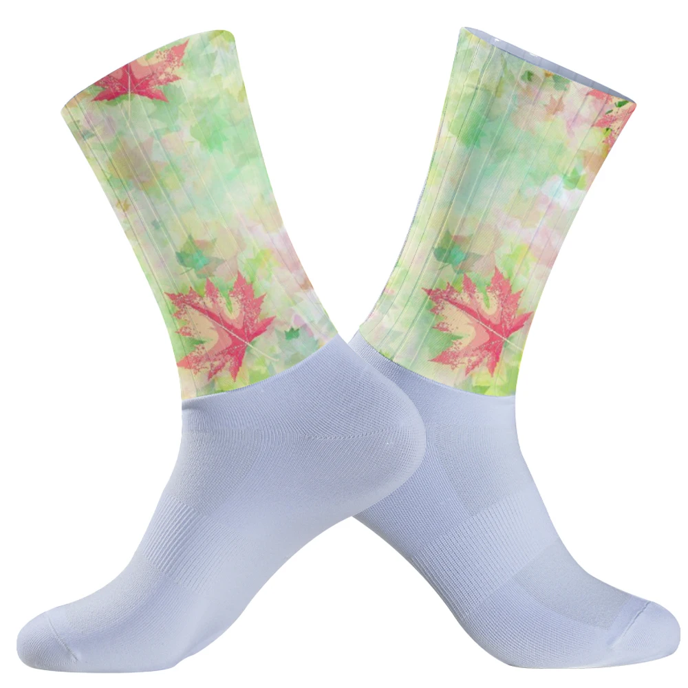 2024 Maple Leaves Stitch Women and man Cycling socks cotton comfortable Anime socks crew socks Casual happy funny socks