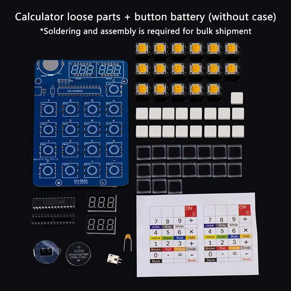 MUSTOOL DIY Electronic Kit Digital Tube Calculator DIY Kits 51 Microcontroller Training Experiment Welding Practice Accessories