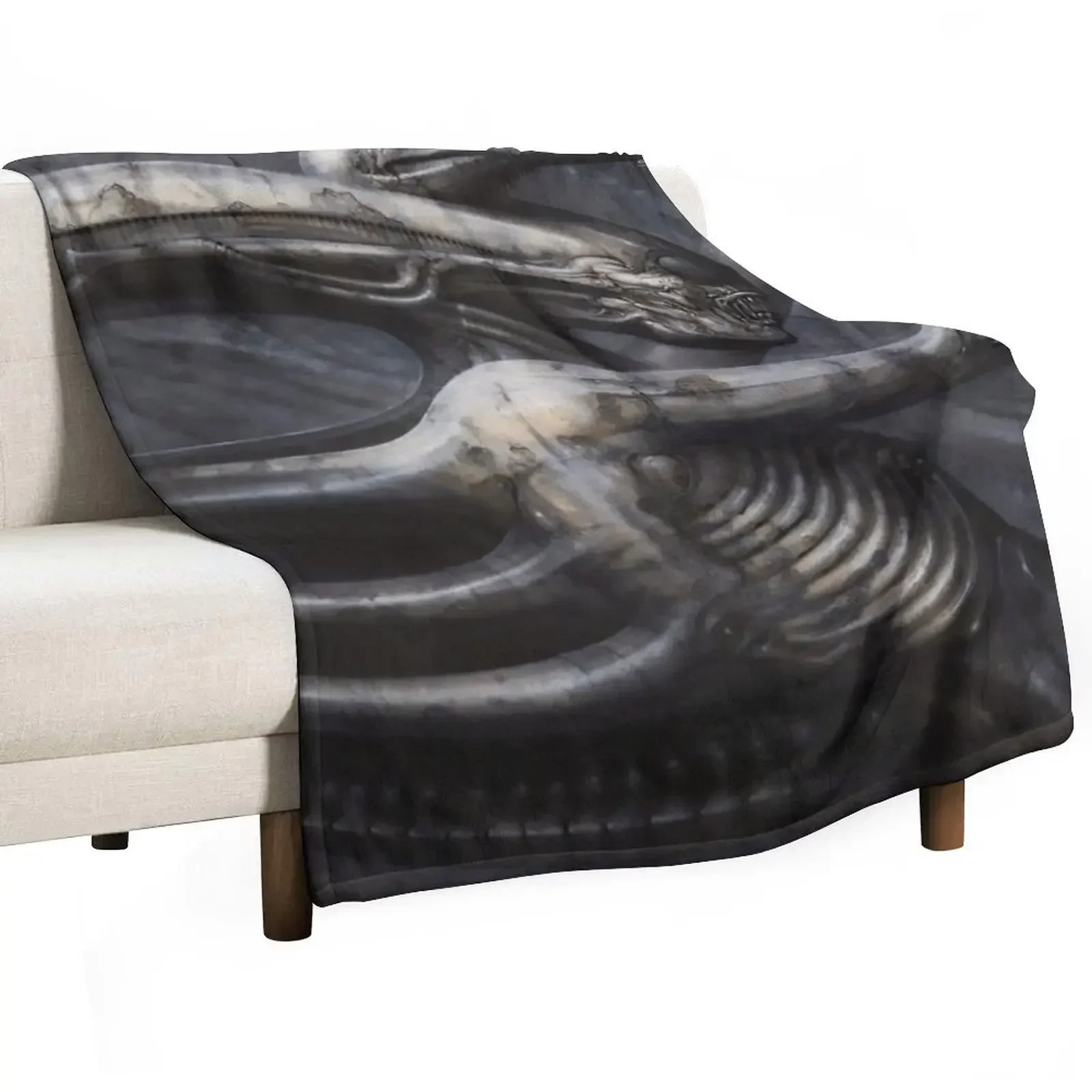 

Hr Giger - Necron IV Throw Blanket anime Sleeping Bag Polar Blankets