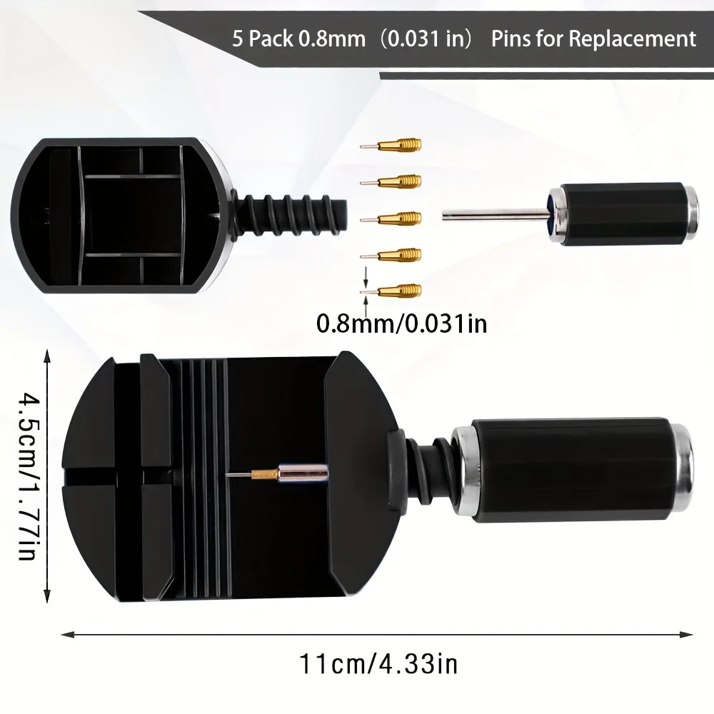 11 adet İzle bağlantı kaldırma aracı kiti, saat kayışı aracı kayış zinciri Pin Remover onarım aracı kiti için saat kayışı kayış ayarı, Watc