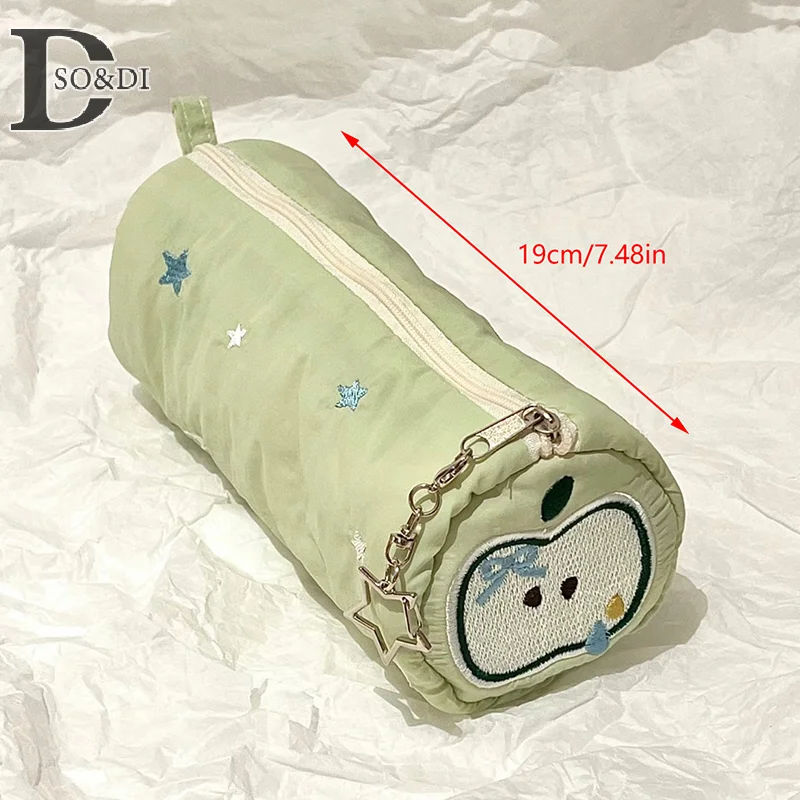 Kawaii Green Apple Cute Cake Astuccio per matite Borsa per cosmetici Borsa per cosmetici Materiale scolastico di cancelleria per studenti Ritorno a