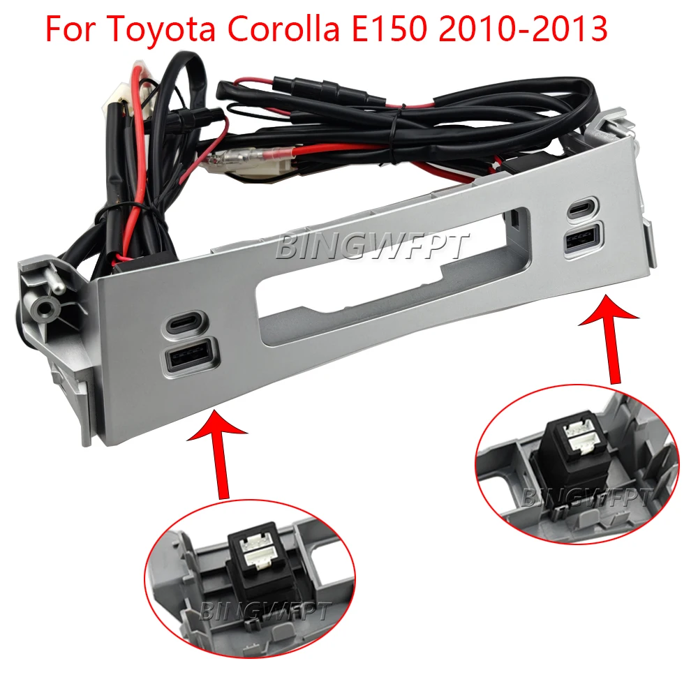 

Автомобильный адаптер для быстрой зарядки телефона для Toyota Corolla E150 2010-2013, зарядное устройство QC3.0 и Type C PD с USB-интерфейсом и выключателем