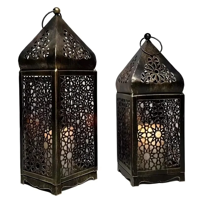 Arabische Metall-Windlaterne, Vintage-Kerzenhalter, Heimdekoration, Naher Osten-Stil, Zubehör, kreatives Geschenk, keine Kerze im Lieferumfang enthalten