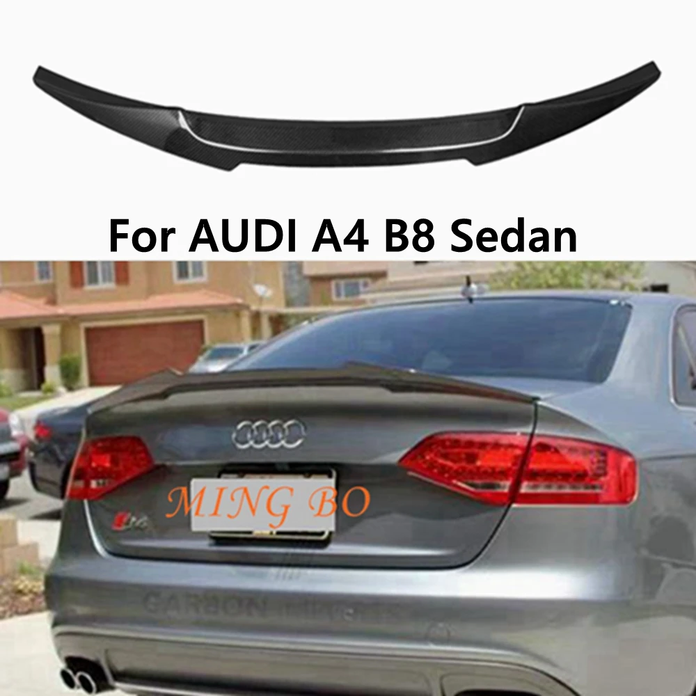 

For AUDI A4 B8 Sedan M4 Style Carbon fiber FRP glossy black Rear Spoiler Trunk Wing 2009-2012