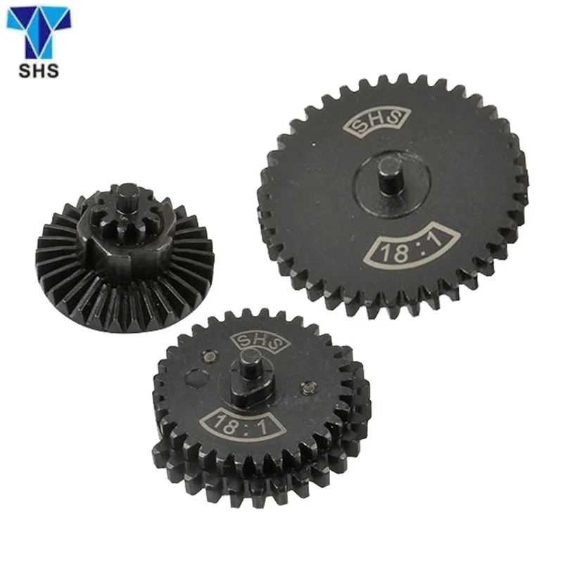 SHS CNC Steel Cut Torque High Speed Original Gear Set For Ver.2/3 AEG EBB Gearbox 12:1 13:1 16:1 18:1 32:1 100:200 100:300