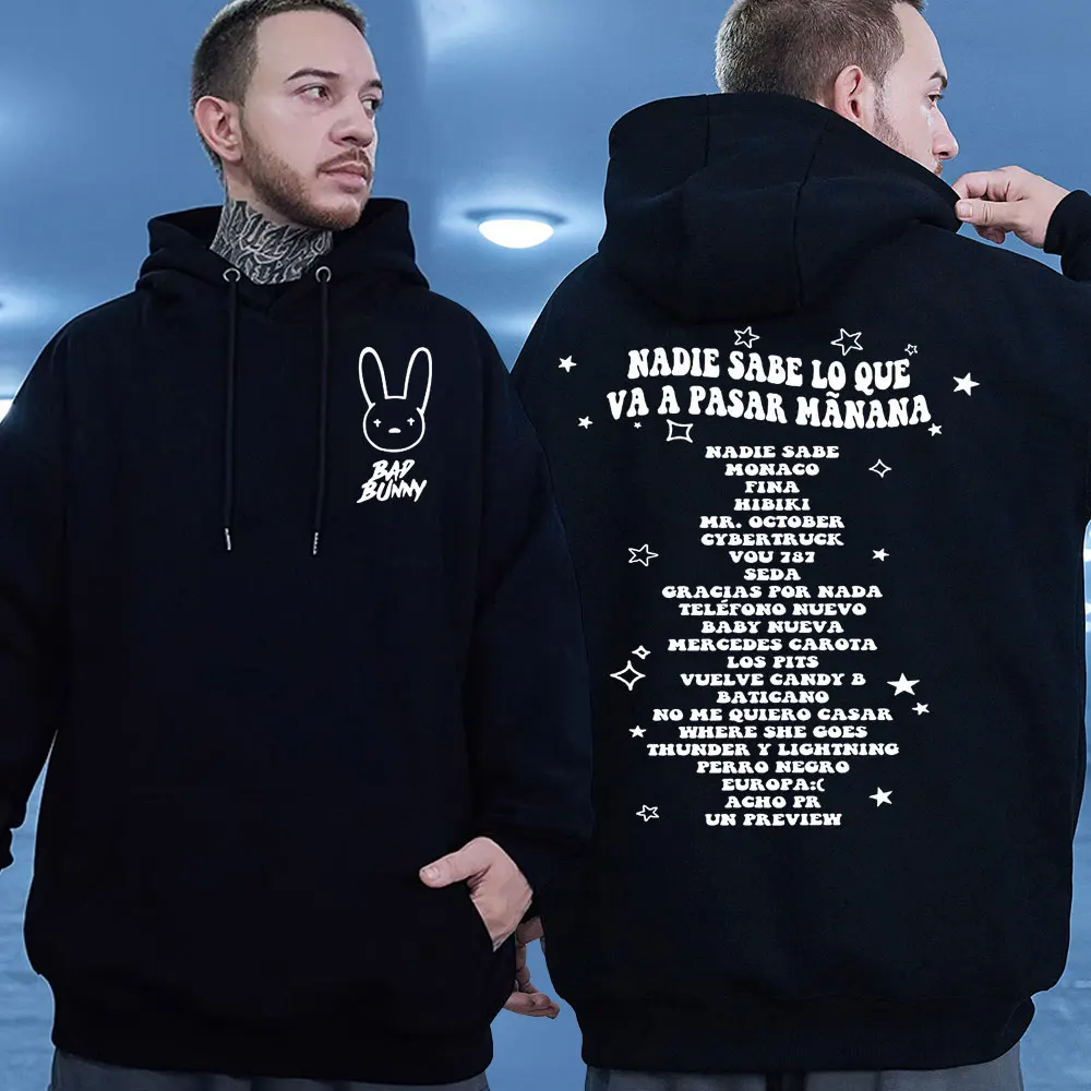 

Hot Rapper Bad Bunny Nadie Sabe Lo Que Va A Pasar Mañana Music Album Hoodie Men Woman's Hip Hop Streetwear Hoodies Sweatshirts