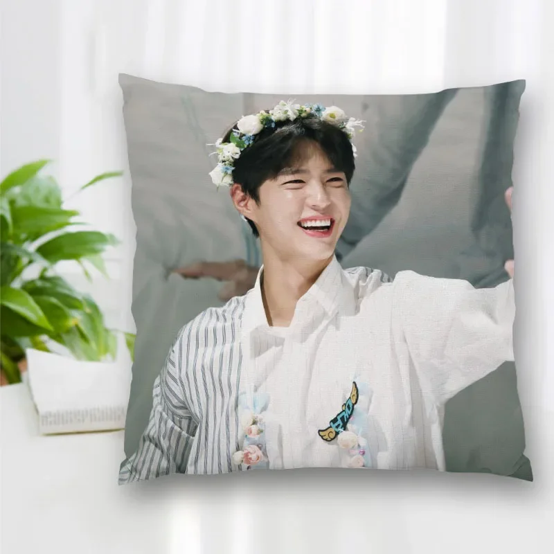 Hot Sale Custom Decorative Pillowcase Park Bo Gum Square Zippered Pillow Cover Best Nice Gift  35X35cm 45x45cm