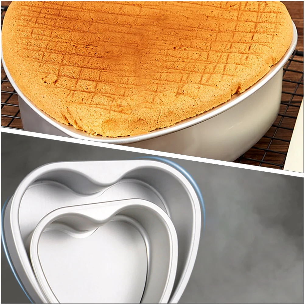 

Heart Shaped Cake Pan Aluminum Alloy Nonstick Baking Mold Removable Bottom Layer Cheesecake Mold Wedding Cake Pan