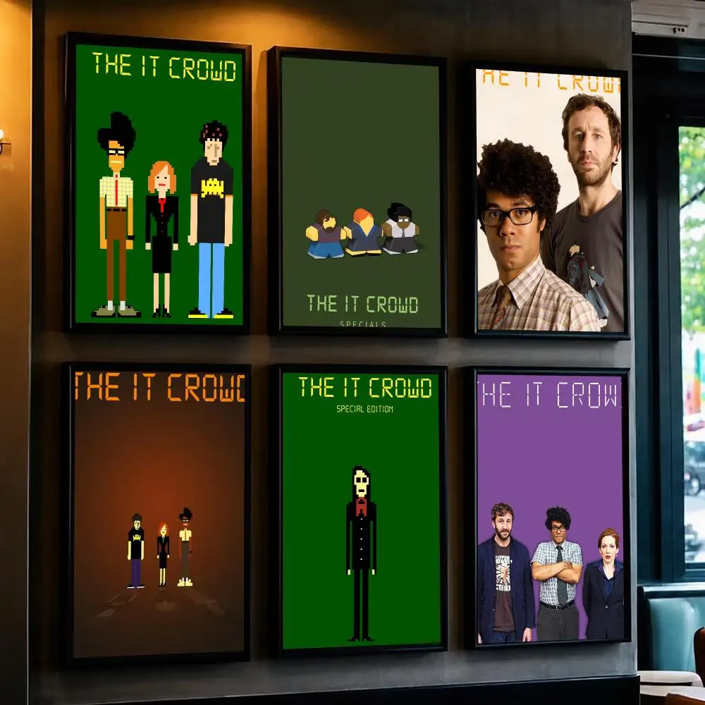 tv series T-The IT Crowd-D Poster Removable Wall Sticker for Home Cafe Bar Office Interior Decor
