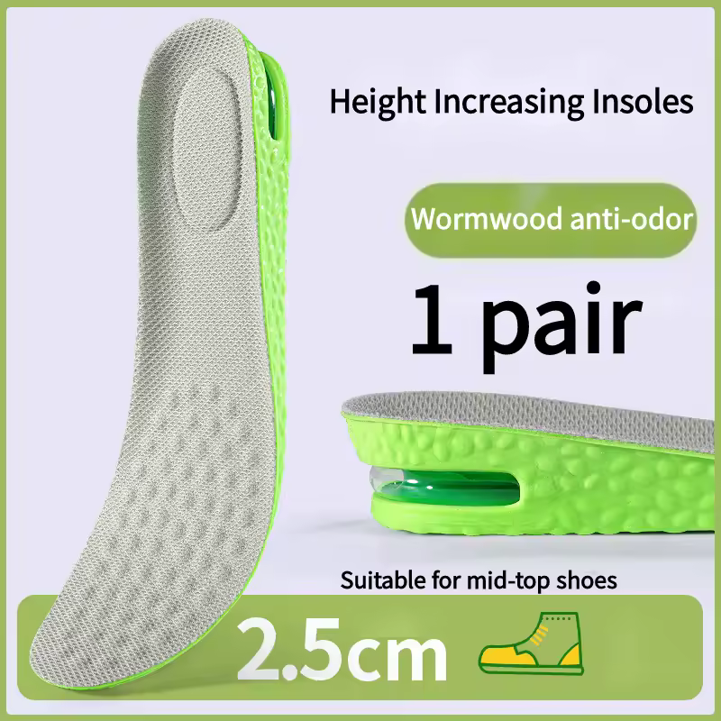 1Pair Air Cushion height increase insoles Breathable Sweat and Anti-Odour Insole Shock Absorbing Insole for Sports Shoes - Image 8