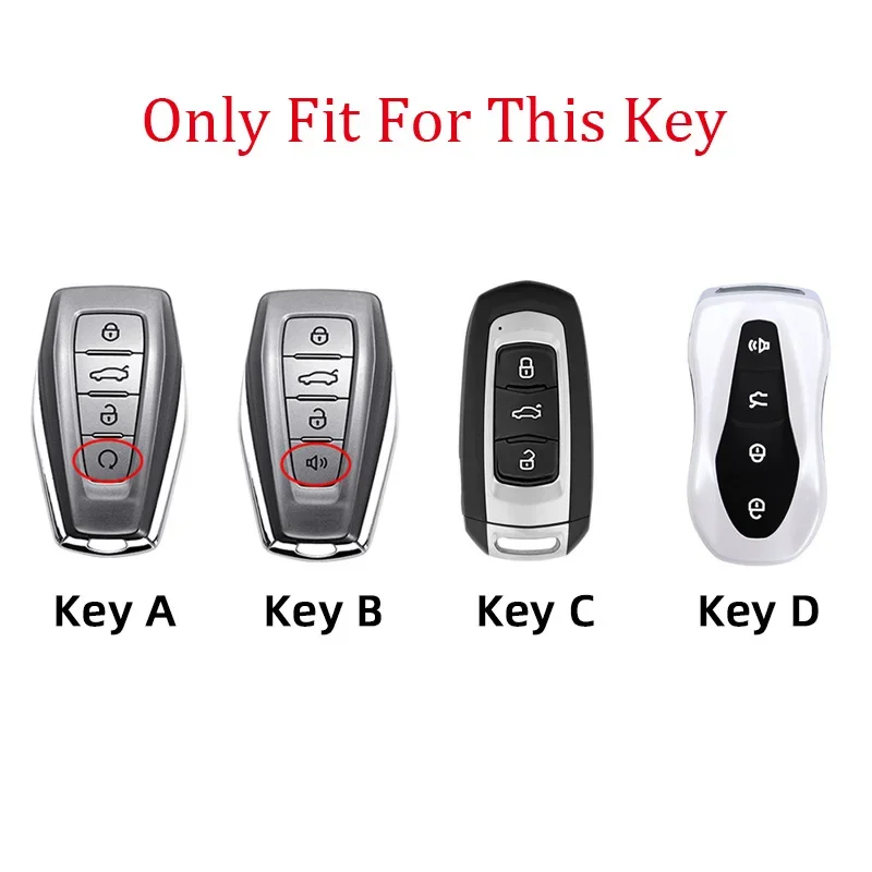 Zinc Alloy Car Key Case Cover Fob Shell For Geely Azkarra Tugella FY11 2019 2020 Atlas Pro New Emgrand GS X6 SUV EC7