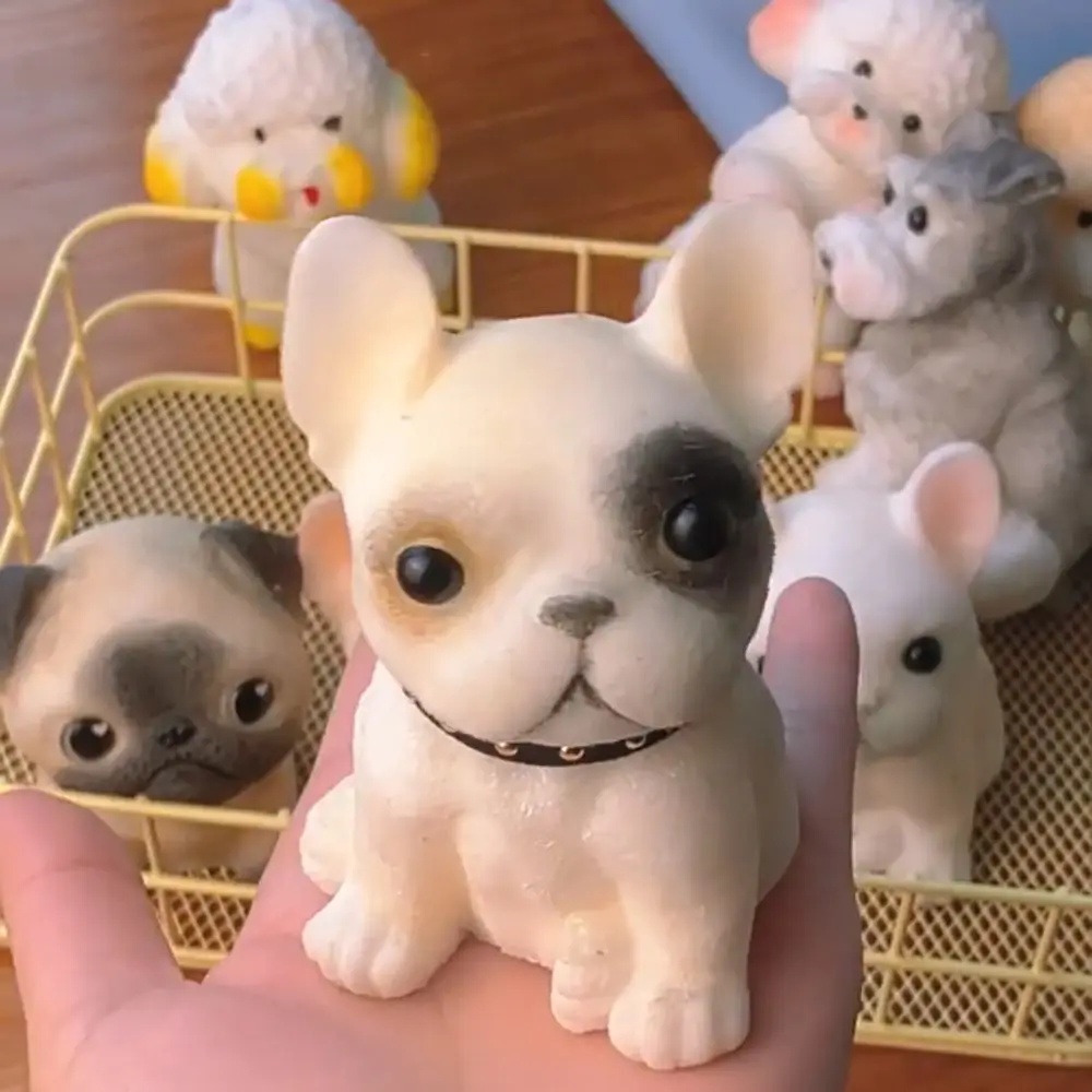 シュナウザー人形,スクイーズおもちゃ,動物の漫画,シミュレーション犬,大人のためのカラフルなミニフィジェットおもちゃ