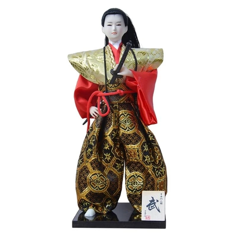 Muñecas samurais japonesas tradicionales con Kimonos en Kimonos para decoración C7AC