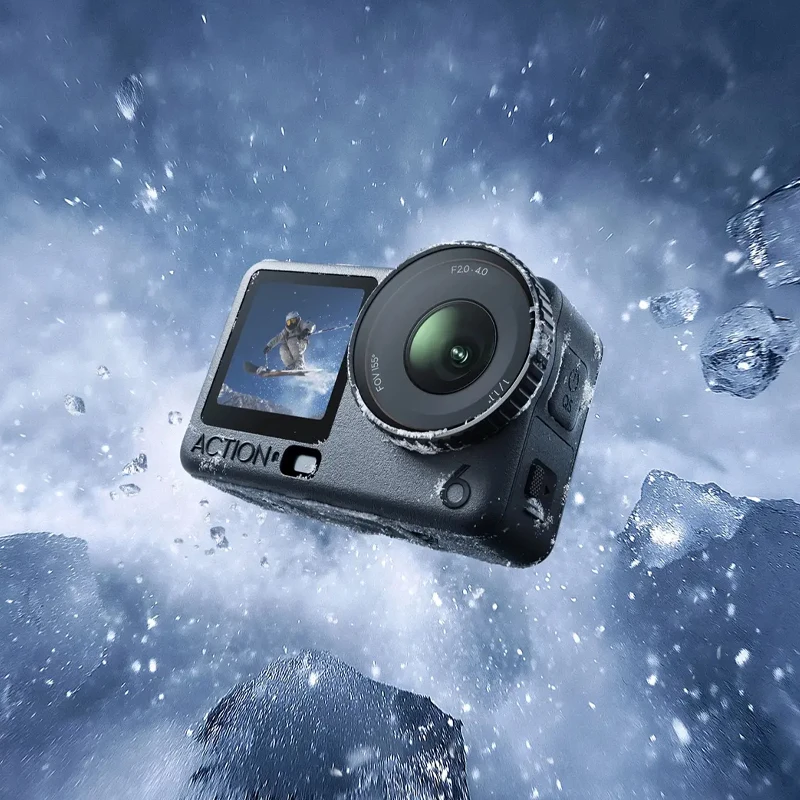 DJI Osmo Action 6 Camera All-New 1/1.1-Inch Square Sensor Action Camera Ultra-HD 8K Video Ultra-HD 8K Video 4-Hour Battery Life