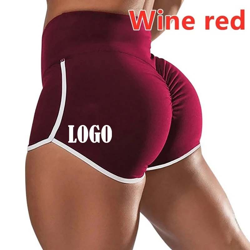 Customized Women Summer Sports Pants Casual Slim Fit High Waisted Shorts Elastic Waist Short Pants Ladies Fashion  Yoga Shorts