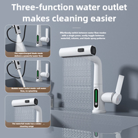 Temperature Digital Display Basin Faucet For Bathroom Pull Out Waterfall Stream 3 Way Sprayer Hot Cold Water Sink Mixer Wash Tap