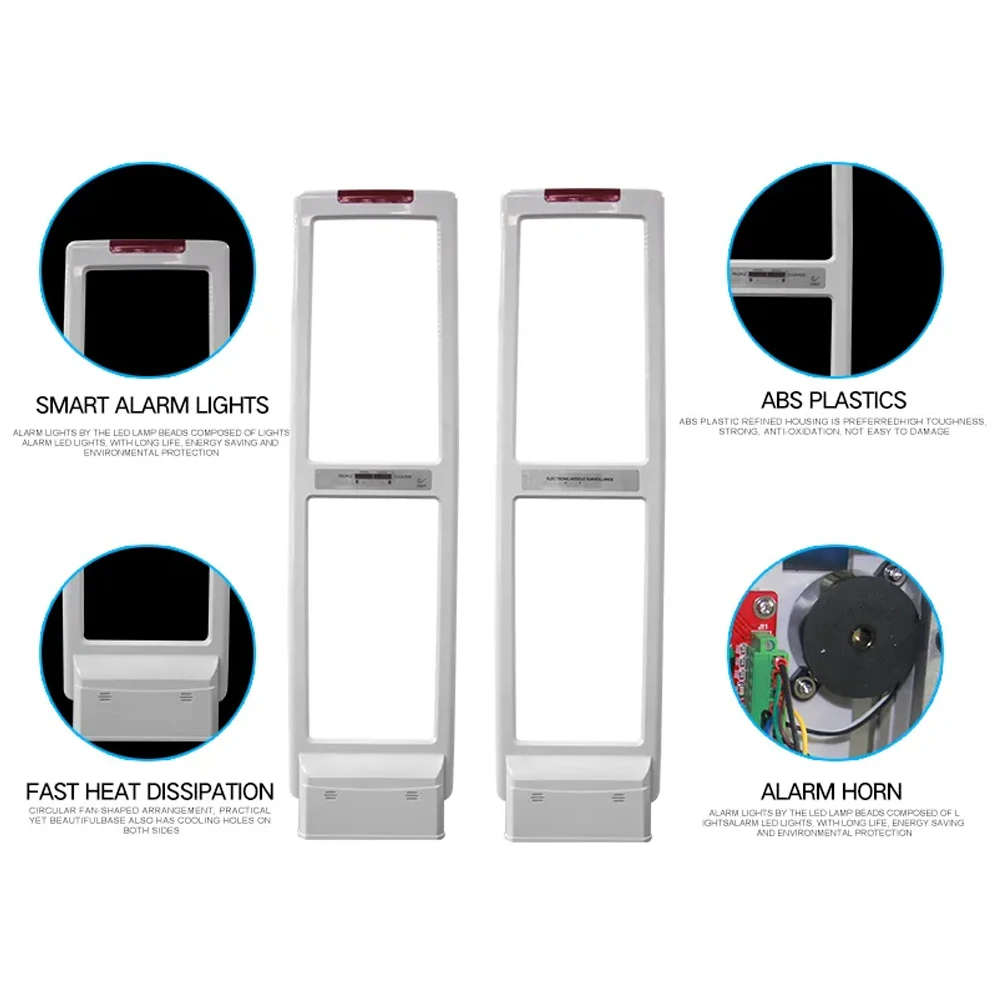 جديد مكافحة سرقة Eas Am هوائي متجر الملابس 58Khz العلامة الصلبة الماسح الضوئي بوابة نظام الأمن الباب للسوبر ماركت