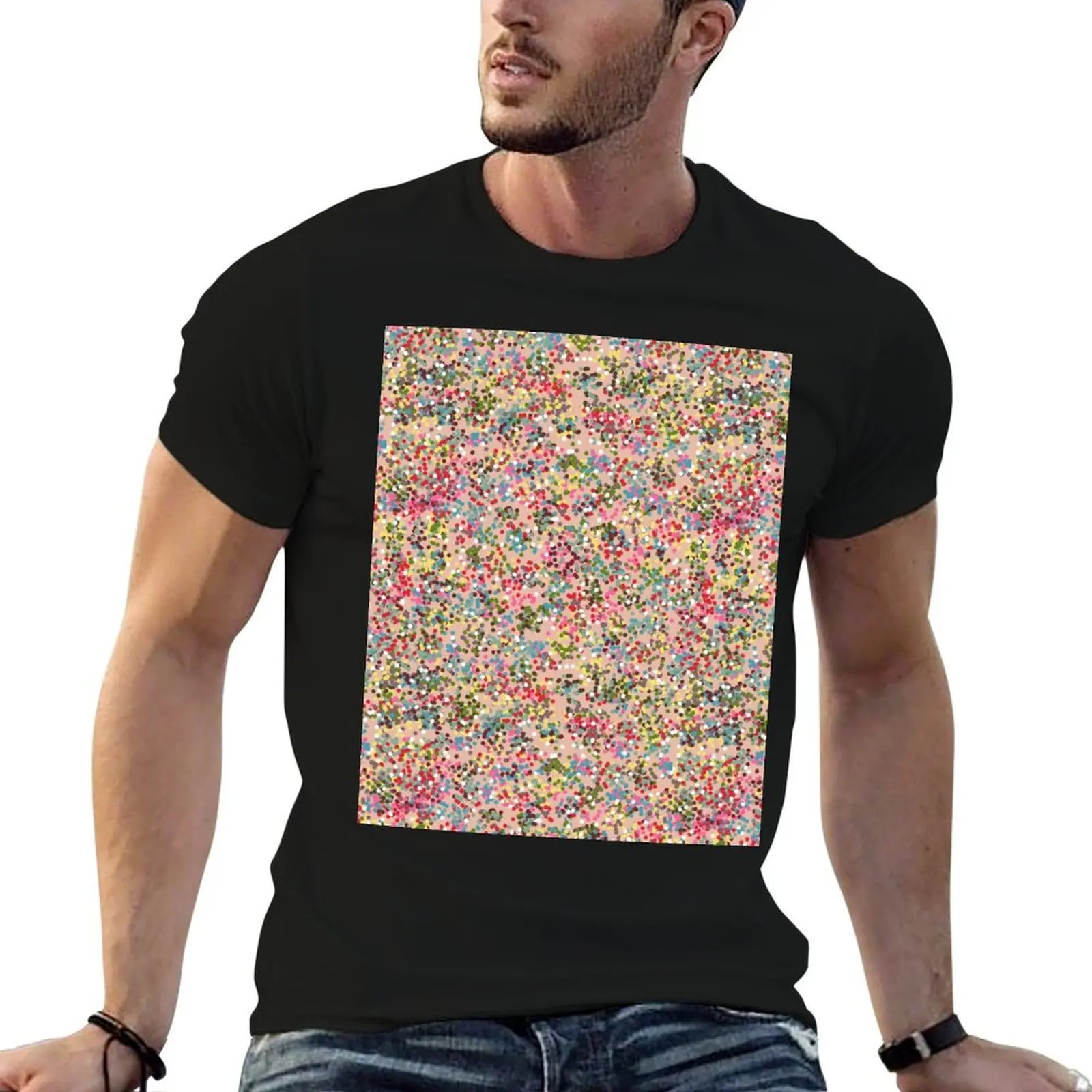 Maximalist Holiday Confetti Festive Colorful Designer Print T-Shirt sweat cheap stuff vintage t shirt men