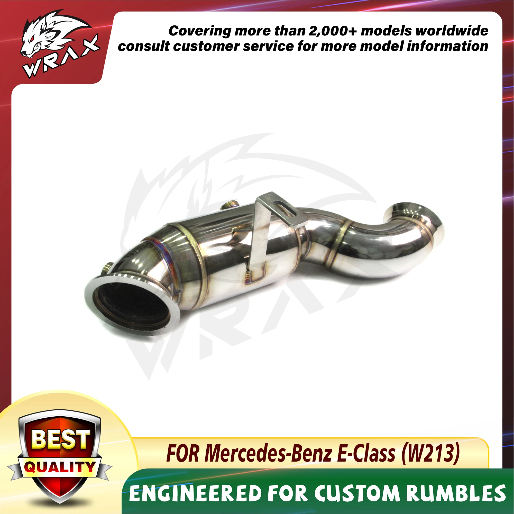 

[WRAX Exhaust Custom product] Turbo Catless Downpipe Exhaust for Mercedes-Benz E-Class (W213) Catalytics Performan System