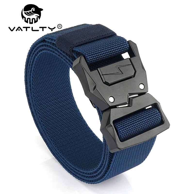 VATLTY 110cm-140cm Men's Elastic Belt Quick Release Alloy Buckle Military Army Belt Tactical Outdoor Girdle Male Jeans Waistband