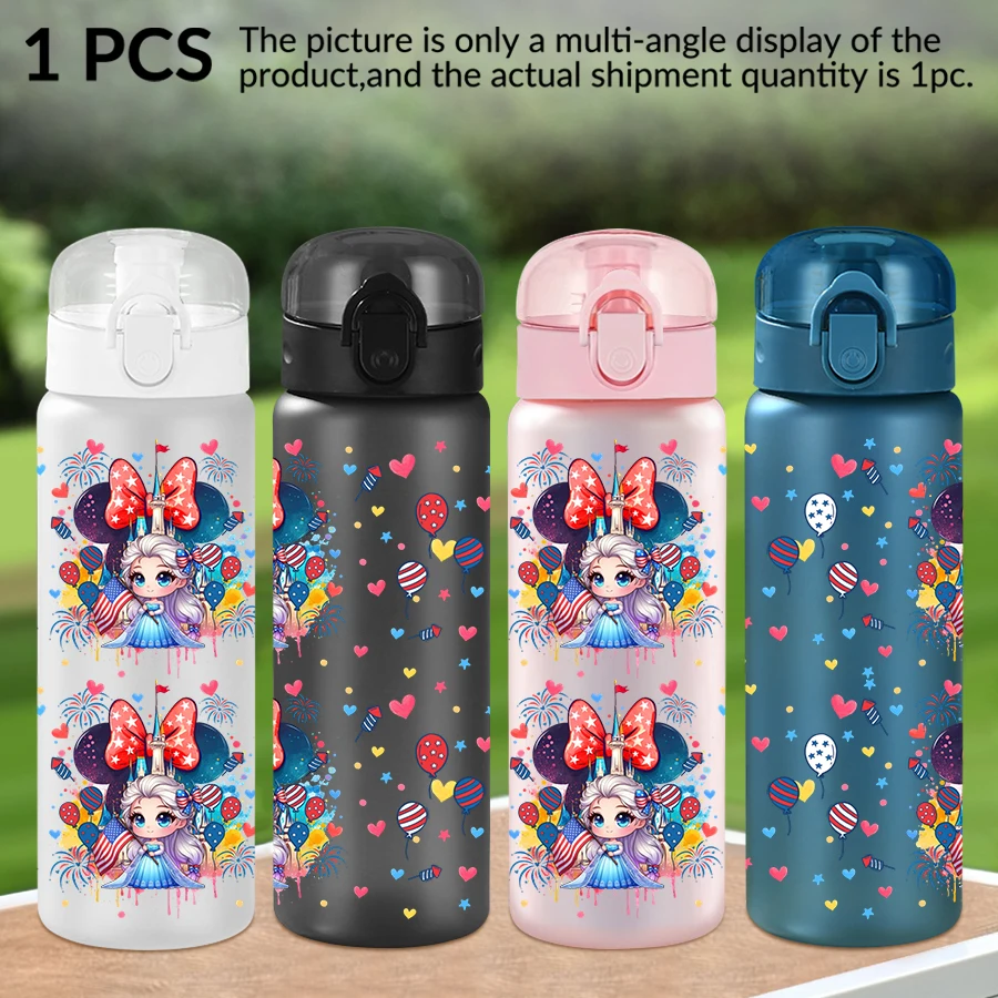 

1 шт., пластиковая бутылка для воды с рисунком Минни Диснея, 26 унций, спортивная чашка для воды на открытом воздухе, подарок на день рождения/повернення домой