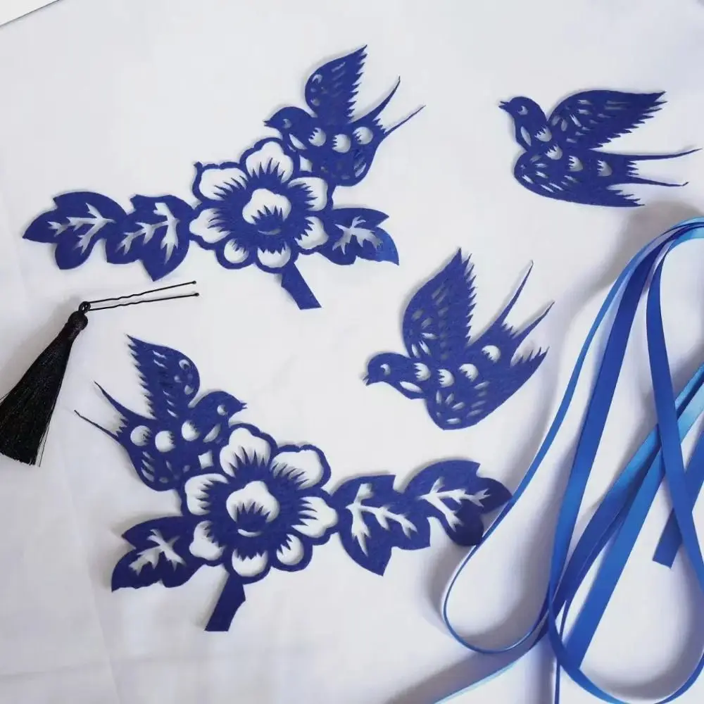 العقعق النمط الصيني خوذة ورقة قطع نمط دبوس الشعر Hanfu أغطية الرأس شيونغسام الصباح رداء السنة الجديدة غطاء الرأس النساء #2