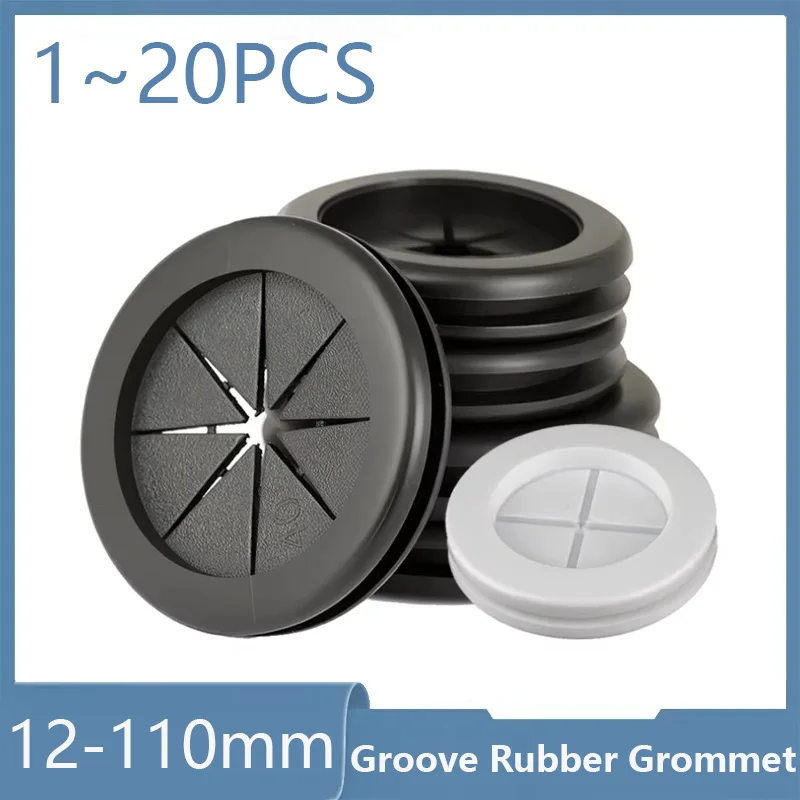 Groove Rubber Grommet 12-110mm Blanking Hole Wiring Cable Gasket Rubber Seal Assortment Set For Protects Wire Cable