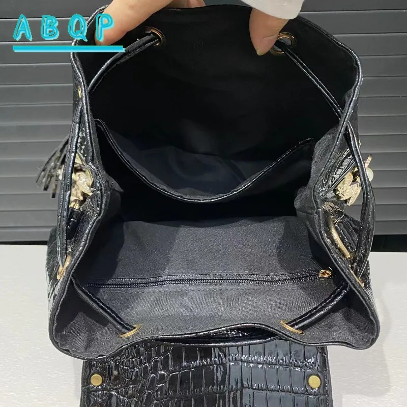 Women's New Backpack Elegant Diamond-encrusted Backpacks Multi-functional Beaded Trendy Crossbody Bucket Bag Large Capacity