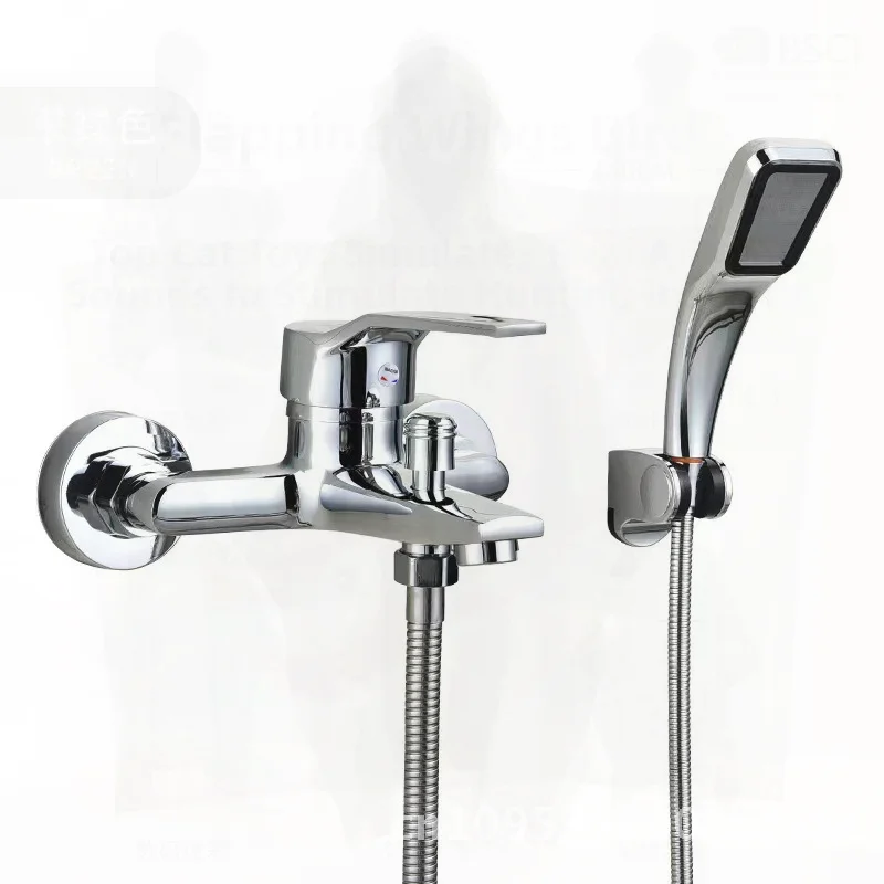 

Wholesale All Copper IELTS Shower Triple Faucet with Thickened Antifreeze Mixing Valve Hot Cold Bathtub Faucet Modern Minimalist