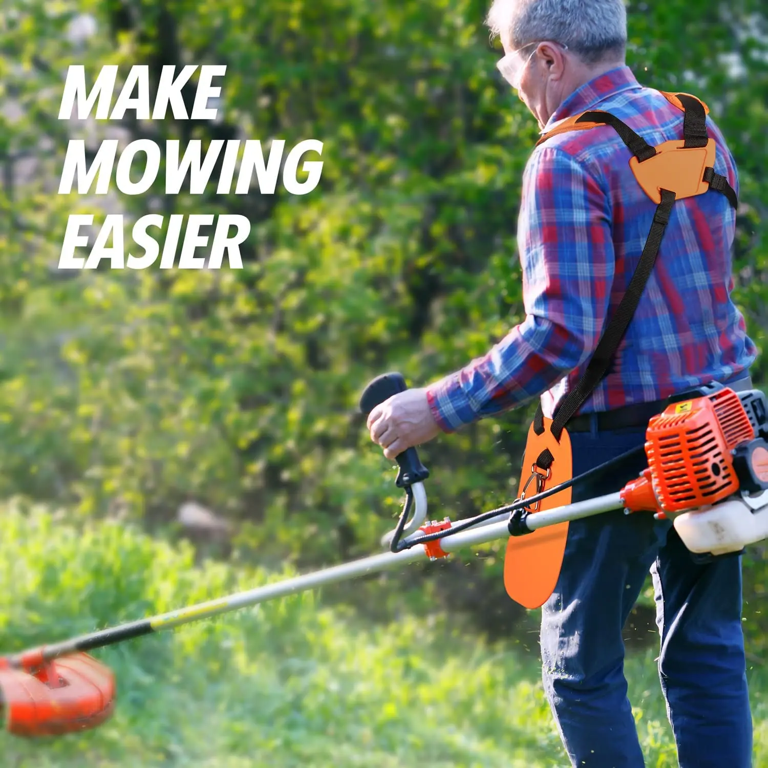 

Double Shoulder Strap Grass Trimmer Harness Durable Belt Adjustable for Brush Cutter or Gardenning Grass Trimming Machine