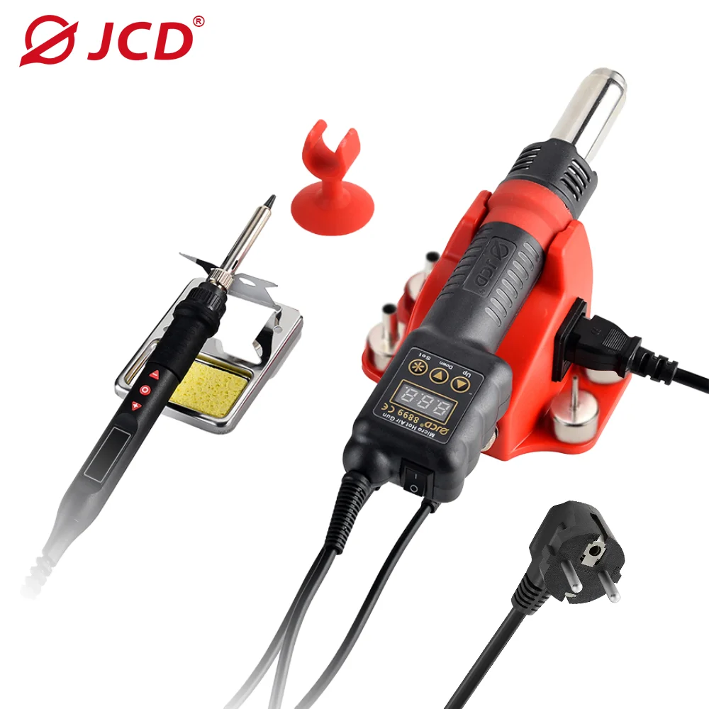 

JCD Soldering Station 2 in 1 Digital Display Electric Soldering Iron Hot Air Gun 110V/220V Welding Station For BGA PCB IC Repair